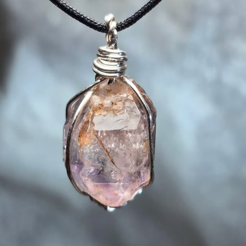 •超七小精靈1• 超七水晶 水晶原礦吊墜 手作繞線