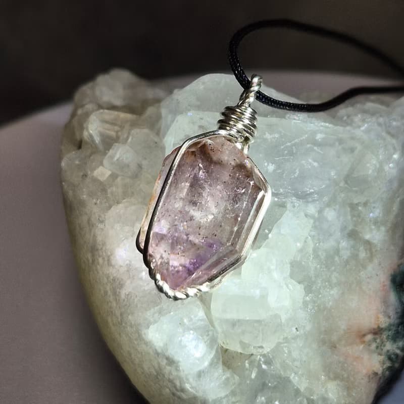 •超七小精靈1• 超七水晶 水晶原礦吊墜 手作繞線