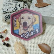 拉布拉多-吃貨出沒-防水車貼-防水貼紙-安全帽貼紙