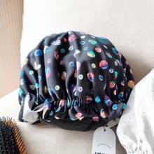日本製洗えるシルクのナイトキャップ　カラフルドット　　生日禮物 　　セルフケア