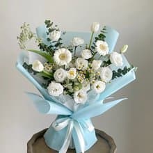 【鮮花】白綠色鮮花花束訂製