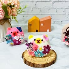 花束小熊羊毛氈胸針