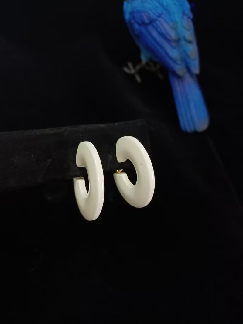 vintage jewelry  NAPIER 古董賽珞珞 環形夾式耳環