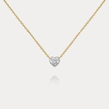 Corazón | 0.25ct 完美心型切割鑽石(Heart Cut)天然鑽石18K項鍊