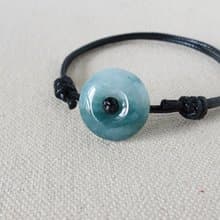 本命年【平安‧如意】飄花翡翠韓國蠟線手鍊*sgb03*招財、防小人