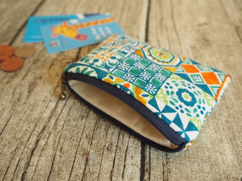 英國製作 彩色青瓷花 咭片零錢包 小物包