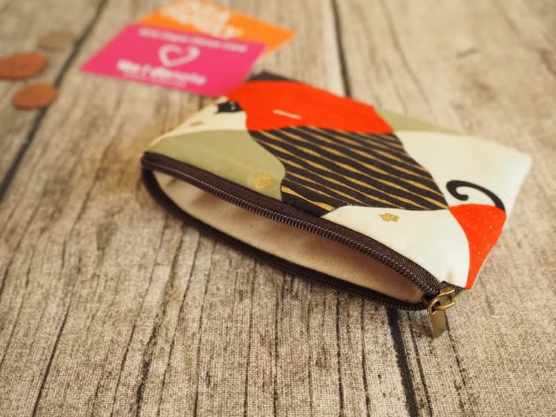 英國製作 彩色青瓷花 咭片零錢包 小物包