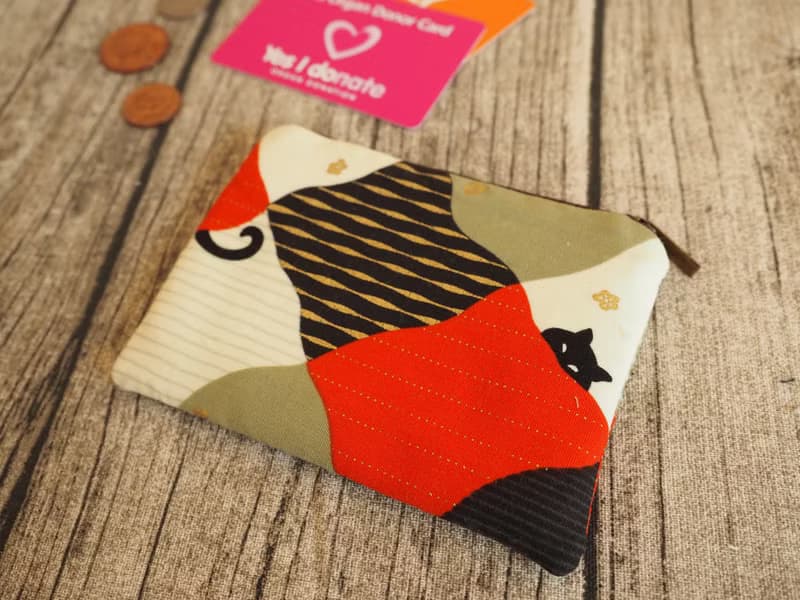 英國製作 彩色青瓷花 咭片零錢包 小物包