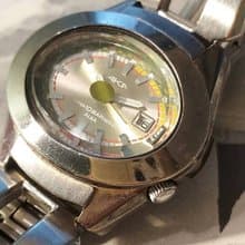 1970's 太空風格 日本Seiko Alba 橢圓弧形 日曆古董女用手錶