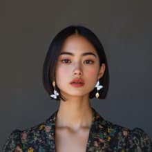白色古典蝴蝶耳環 耳勾 耳夾 葉子
