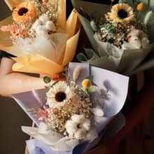 - 傾心予你 -  永生花 索拉花 乾燥花 乾燥花束 情人節 畢業花束