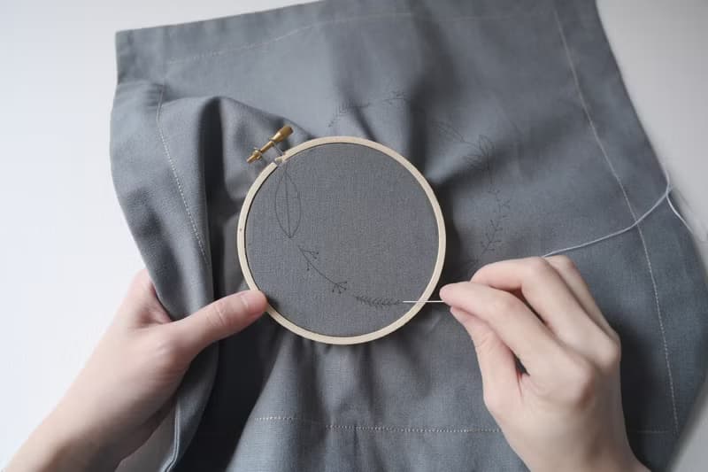 歐式寬邊刺繡小抱枕套 材料包 自選字母 寫你的名字!