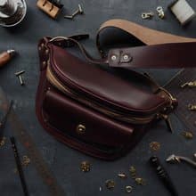 胸包後背包斜挎機車包 純手工復古Horween CXL牛皮 訂製刻字禮物