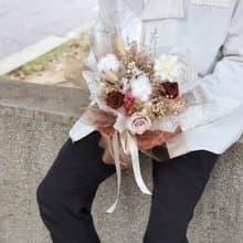 苦甜巧克力永生花花束 | 大地色系 紀念日 情人節禮物 生日禮物