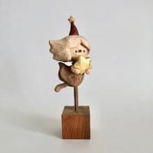 木雕作品 聖誕節的星辰持有者
