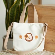 原創雙面設計布袋-刺蝟向日葵