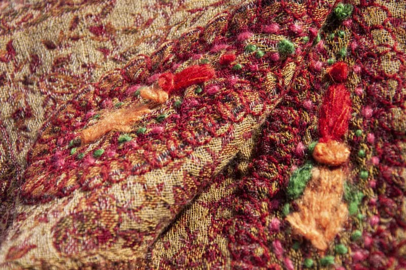 喀什米爾Cashmere/水煮羊毛披肩/針織圍巾/刺繡圍巾/羊絨披巾-花