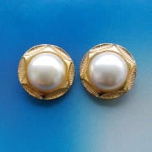 Vintage Jewelry 西洋古董飾品 經典 優雅風格 仿珠 夾式耳環