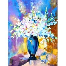 Gladiolus Painting Bouquet Oil Artwork Floral Art Flower Oil Painting