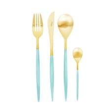 葡萄牙 Cutipol MIO 蒂芬妮金 主餐四件組(刀叉匙+咖啡匙)
