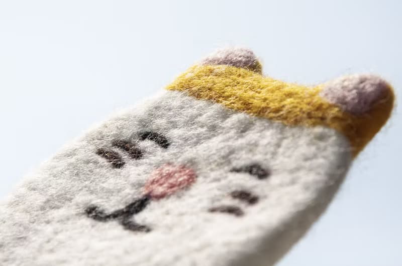 情人節禮物 聖誕交換禮物 森林系羊毛氈杯墊 動物杯墊-貓咪吸水墊