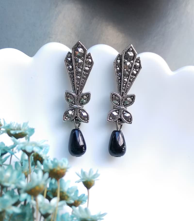 Vintage Jewelry 西洋古董飾品 AVON  藝術裝飾風格 針式耳環