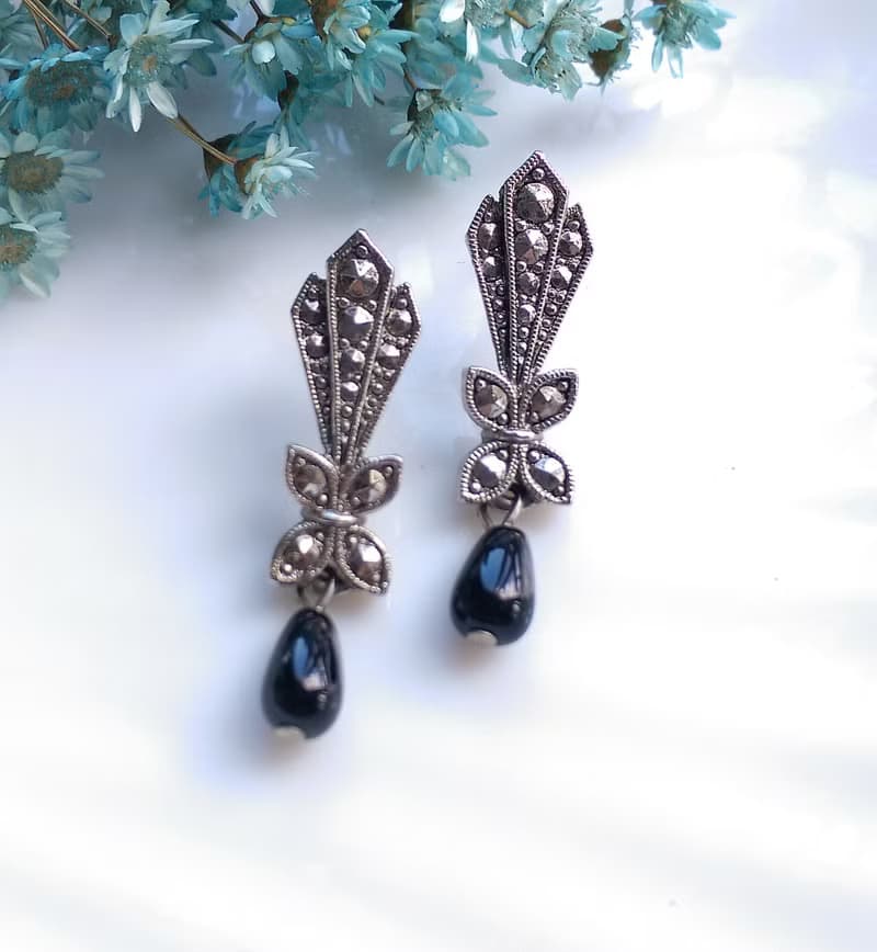 Vintage Jewelry 西洋古董飾品 AVON  藝術裝飾風格 針式耳環