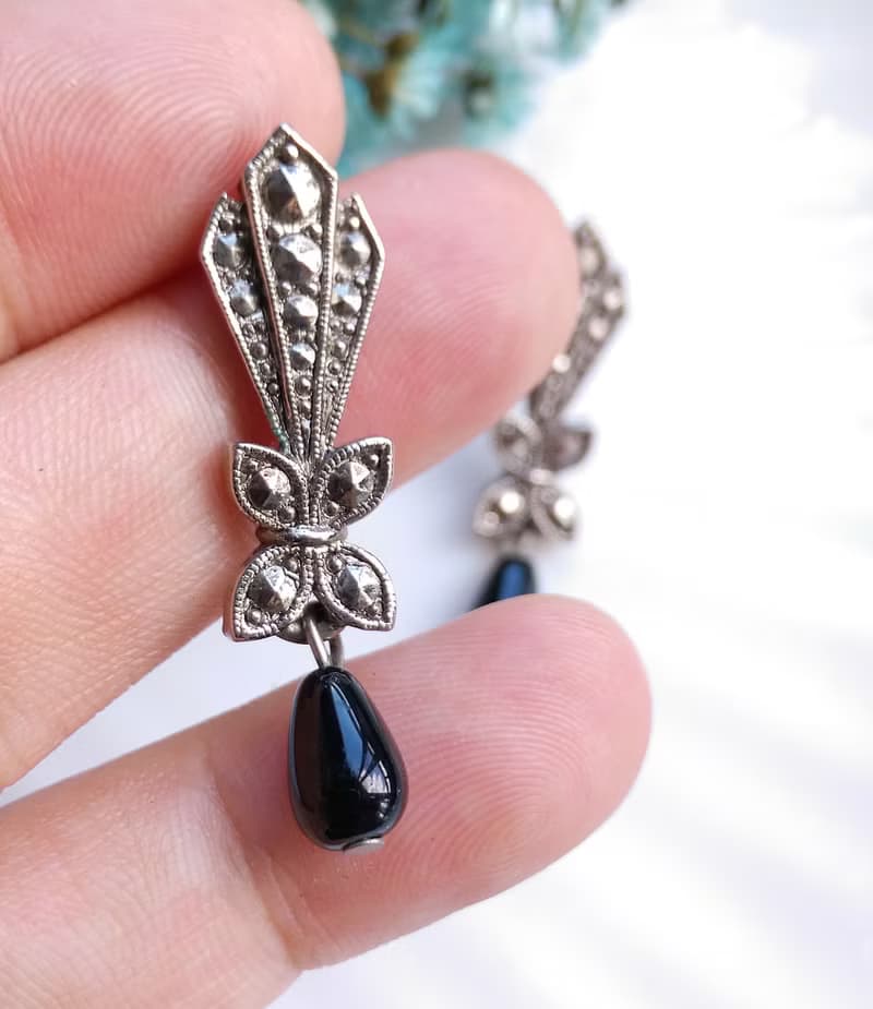 Vintage Jewelry 西洋古董飾品 AVON  藝術裝飾風格 針式耳環