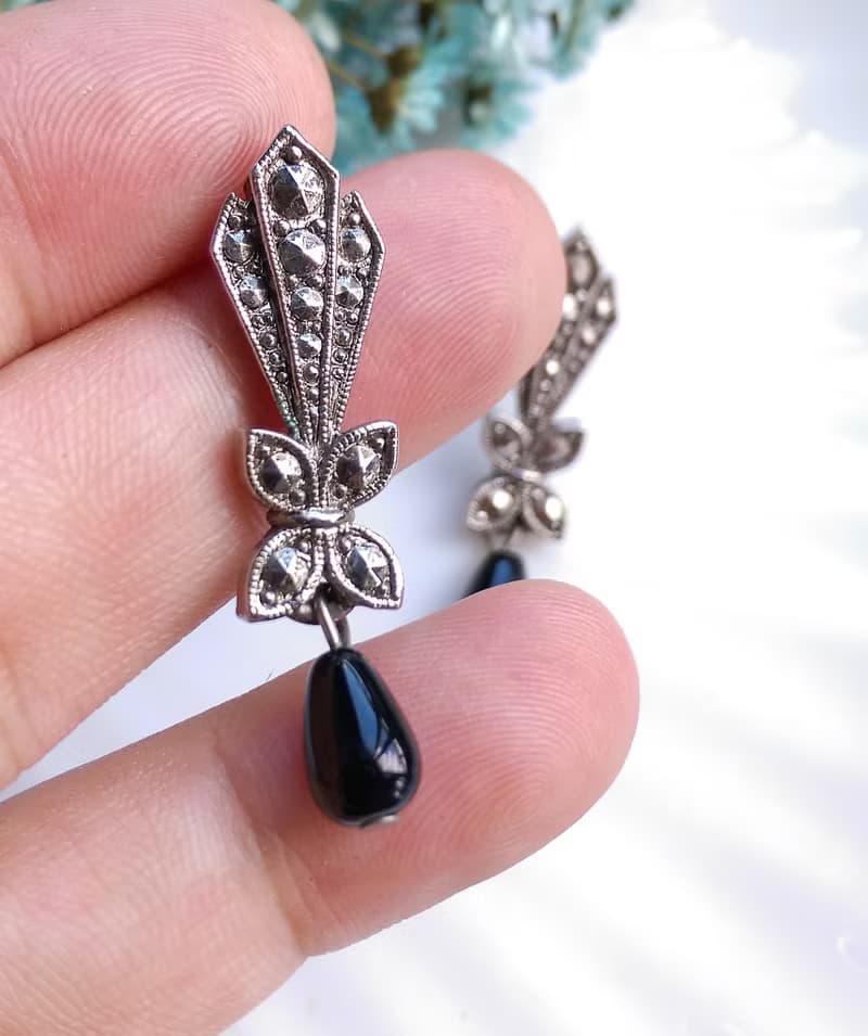 Vintage Jewelry 西洋古董飾品 AVON  藝術裝飾風格 針式耳環