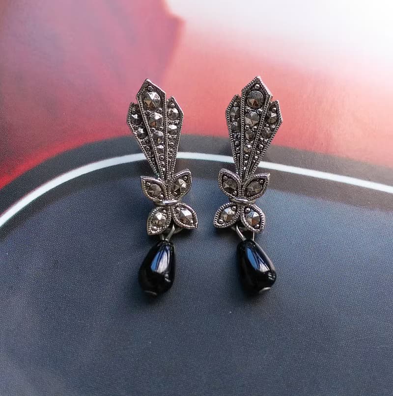 Vintage Jewelry 西洋古董飾品 AVON  藝術裝飾風格 針式耳環