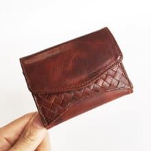 小さな三つ折り財布　Jackマイクロウォレット Brown 名入れ・ギフト包装無料