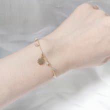 【Veverka】小雛菊 - 天然石手鍊 摩根石 磷灰石 拉長石