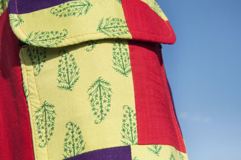 手工拼布瑜珈墊背包/yoga bag/瑜伽包/編織包/織布包-植物森林系
