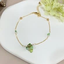 【Kimiko手作飾品】 五月誕生石系列 綠色天然石小清新造型手鍊