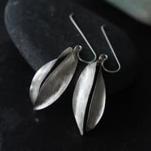 Champak flower handmade silver earrings (E0190)