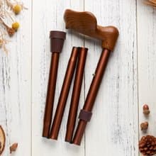 【長輩禮物】人體工學折疊手杖 - 紳士棕 (左手用)