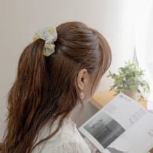 【鄉間走走-米白-花漾髮圈-小】髮飾 / 髮束
