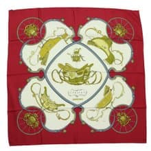 エルメス カレ 90 スプリングス レッド スカーフ - 01255