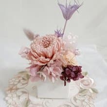 奶茶優雅紫盆花 生日開幕結婚捧花永生乾燥花畢業謝師禮物生日畢