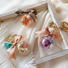 Miss。花謎 花球鑰匙圈 繡球花 情人節 婚禮小物