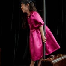 a classic satin dress