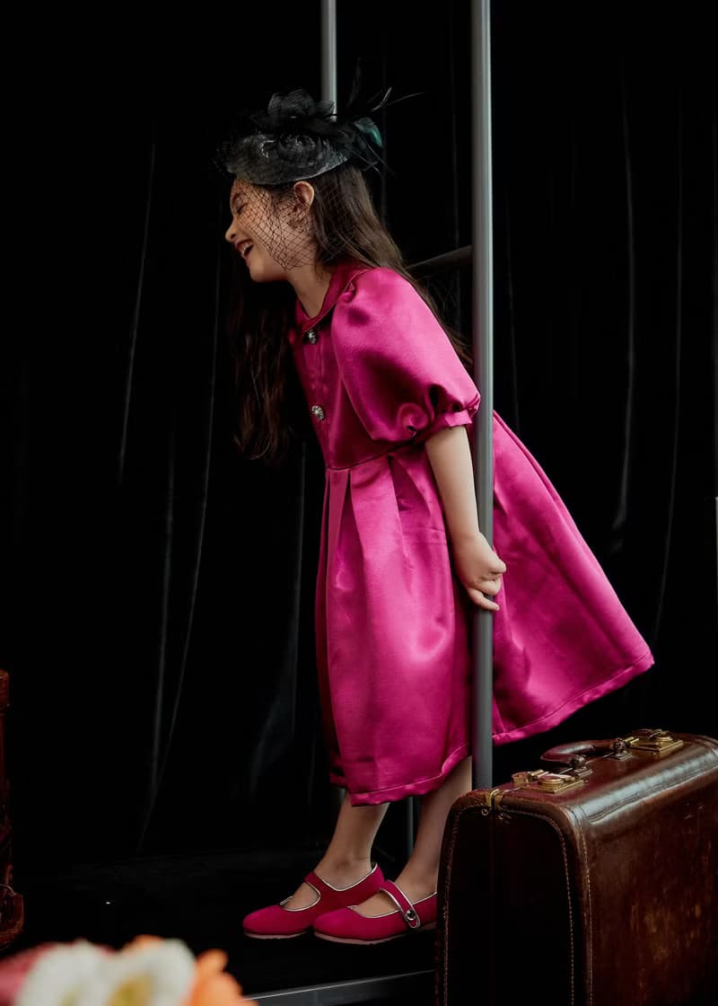 a classic satin dress