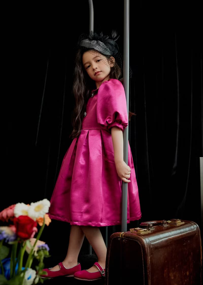 a classic satin dress