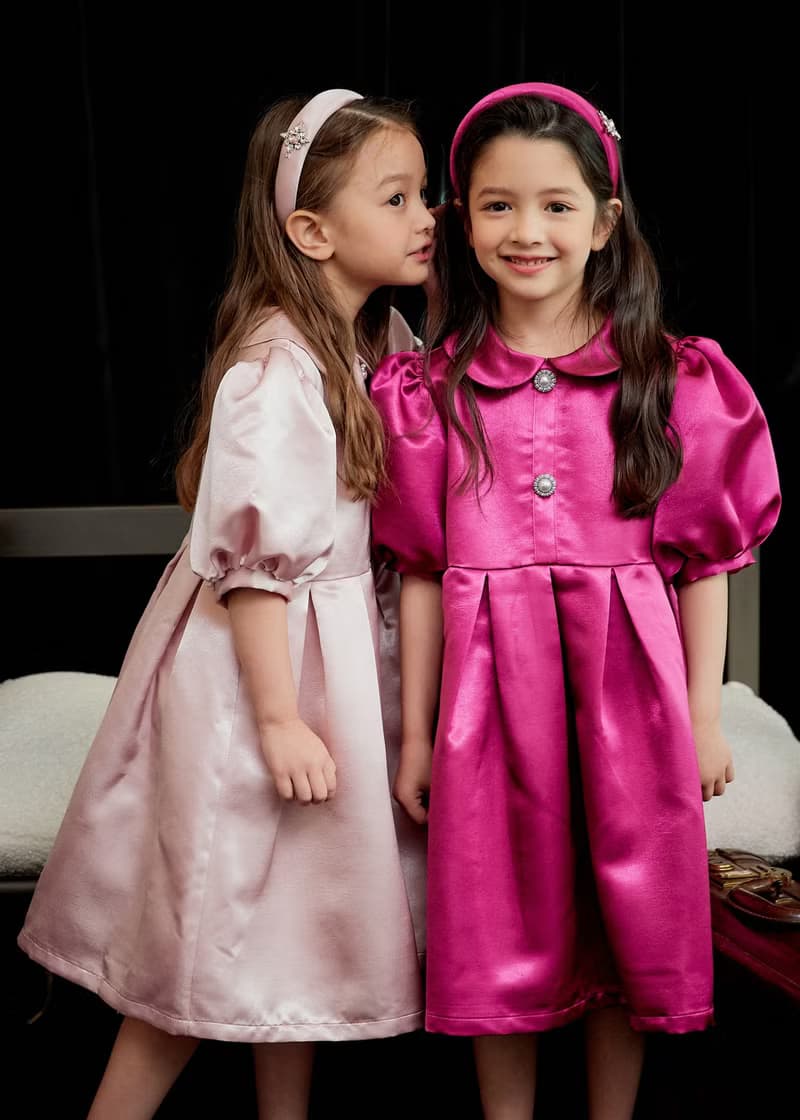 a classic satin dress