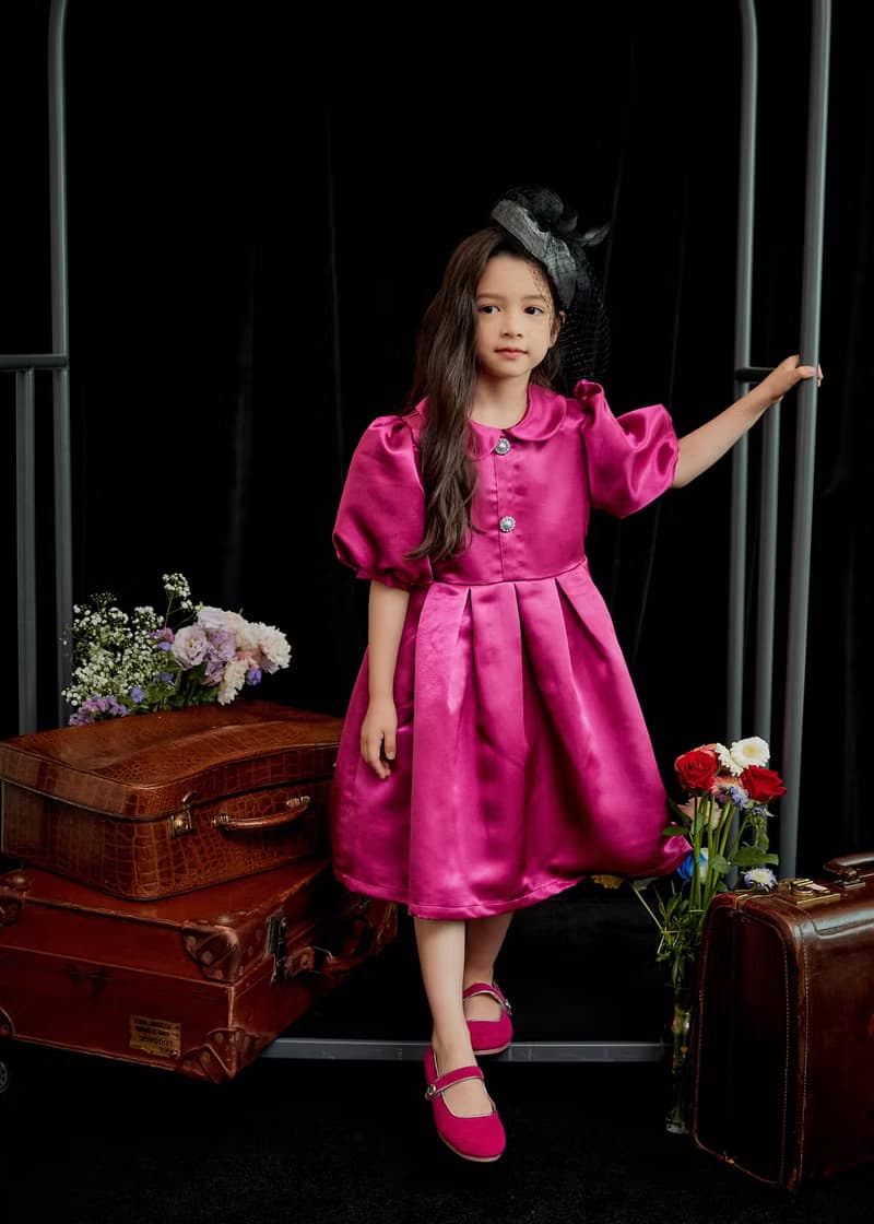 a classic satin dress