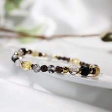 晨曦絮語 | A51鈦晶黑髮晶黑瑪瑙水晶手鍊