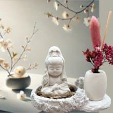 淨念吉祥公仔之寶瓶觀音 豪華田園套組 藝術香氛擴香 居家香氛