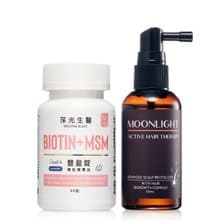 【Moonlight 莯光生醫】內外養護組 (毛囊精華液+豐盈營養補充錠)