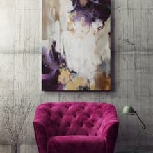 Violet Gold Painting | Violet Gold Abstract | Violet Gold Wall Art | Bloom