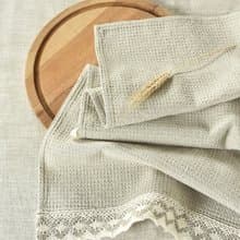 Organic kitchen dish towel, Decorative towels sets, Waffle linen towel